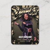 Cartes de danse premium Black & Gold | Code QR (Devant)