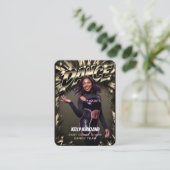 Cartes de danse premium Black & Gold | Code QR (Debout devant)