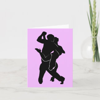 Cartes de danseurs de Tango Texte personnalisé Nom
