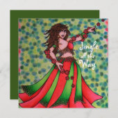 Cartes de Danseuse du Ventre Jingle all the Way (Devant / Derrière)