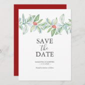 Cartes de dates de Noël personnalisées uniques (Devant / Derrière)