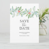 Cartes de dates de Noël personnalisées uniques (Debout devant)