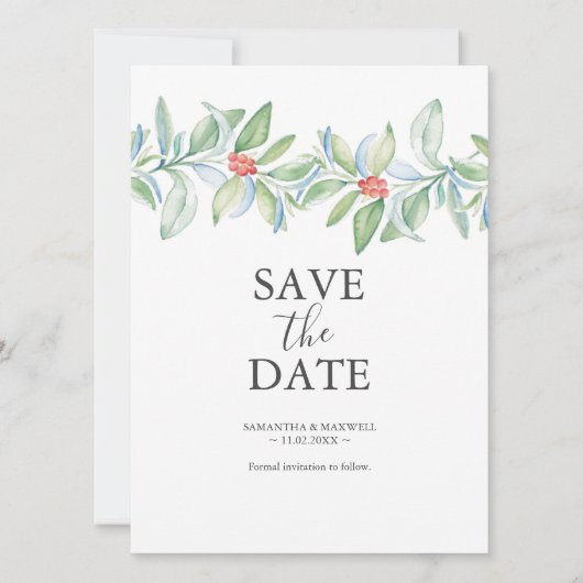 Cartes de dates de Noël personnalisées uniques (Devant)