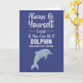 Cartes de dauphin mignon, animal marin drôle de l' (Fleur jaune)