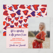 Cartes de déclaration de grossesse pour la Saint-V (Devant / Derrière)