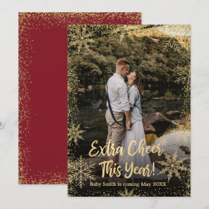 Cartes de déclaration de grossesse pour Noël avec 