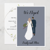 Cartes de déclaration de mariage simples "Nous nou (Devant / Derrière)