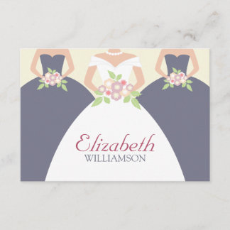 Cartes de déjeuner nuptiales pour mariées et épous