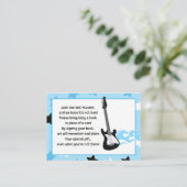 Cartes de demande de Baby shower Blue Rock Star (Debout devant)