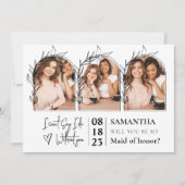 Cartes de demande de demoiselles d'honneur en coll (Devant)