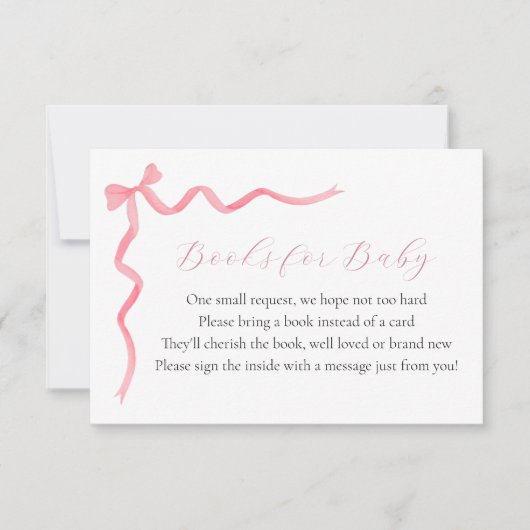 Cartes de demande de livre pour bébé (Devant)