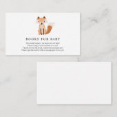 Cartes de demande de livre pour bébé Woodland Fox (Devant / Derrière)