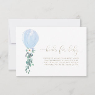 Cartes de demande de livres Blue Balloons pour béb