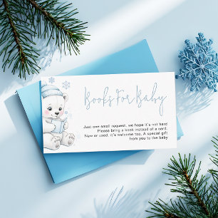 Cartes de demande de livres pour Baby Shower ours 