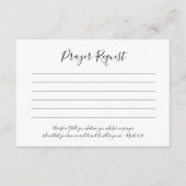 Cartes de demande de prières simples et élégantes (Devant)