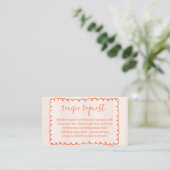 Cartes de demande de recette rayées orange pour ma (Debout devant)