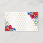 Cartes de demande de réservation de Rose de tourne (Dos)