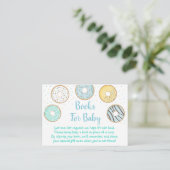 Cartes de demande du Baby shower de la Donut Bleue (Debout devant)