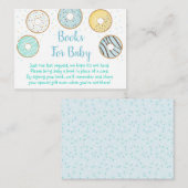 Cartes de demande du Baby shower de la Donut Bleue (Devant / Derrière)