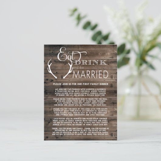 Cartes de demande mariage Potluck (Debout devant)