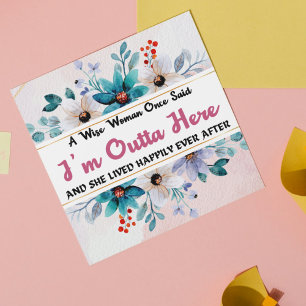 Cartes de départ amusantes pour collègue, photo