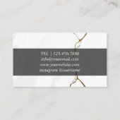 Cartes de design blanc chic pour gestionnaire d'év (Dos)