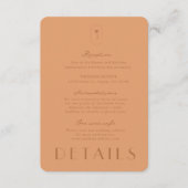 Cartes de détails de mariage à Palm Spring (Devant)