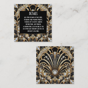 Cartes de détails de mariage Art Déco