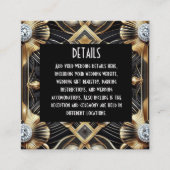 Cartes de détails de mariage Art Déco (Devant)