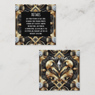 Cartes de détails de mariage Art Déco