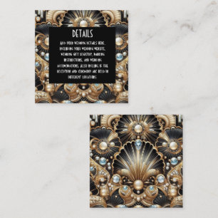 Cartes de détails de mariage Art Déco