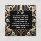 Cartes de détails de mariage Art Déco (Devant)