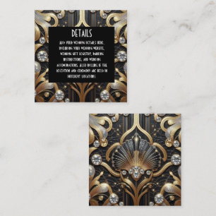 Cartes de détails de mariage Art Déco