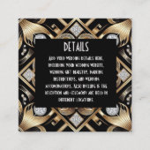 Cartes de détails de mariage Art Déco (Devant)