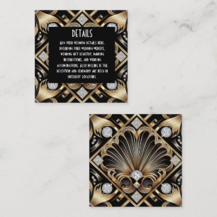 Cartes de détails de mariage Art Déco