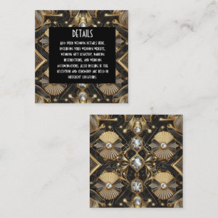 Cartes de détails de mariage Art déco à insérer