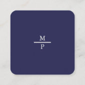 Cartes de détails de mariage avec code QR en bleu (Dos)