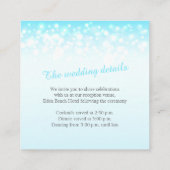 Cartes de détails de mariage bleu gris champagne (Dos)