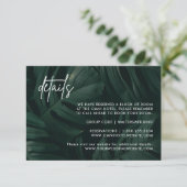 Cartes de détails de mariage de destination tropic (Debout devant)