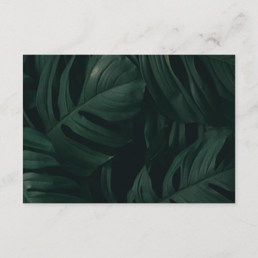 Cartes de détails de mariage de destination tropic (Dos)