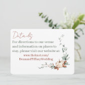 Cartes de détails de mariage romantique d'automne (Debout devant)