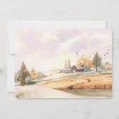 Cartes de détails de mariage romantique d'automne (Dos)