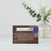 Cartes de détails du Mariage de fleurs bleues rust (Debout devant)