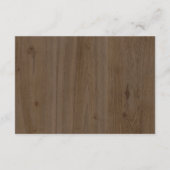 Cartes de détails en bois rustique et dentelle (Dos)