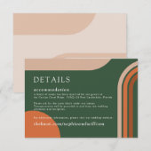 Cartes de détails mariage Arche Boho Abstrait (Devant / Derrière)