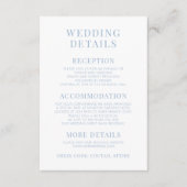 Cartes de détails mariage de fleurs bleu clair (Devant)