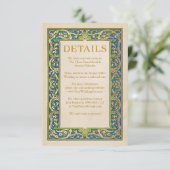Cartes de détails mariage | Jardin éclairé (Debout devant)