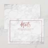 CARTES DE DÉTAILS PixDezines/MARBLE+FAUX OR ROSE (Devant / Derrière)