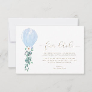 Cartes de détails plus fins pour Baby Shower au ba