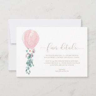 Cartes de détails plus précis pour Baby Shower au 